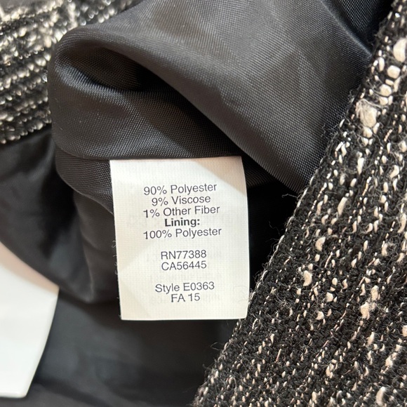 NWT J. Crew Factory Black and White A-Line Skirt - Picture 5 of 6